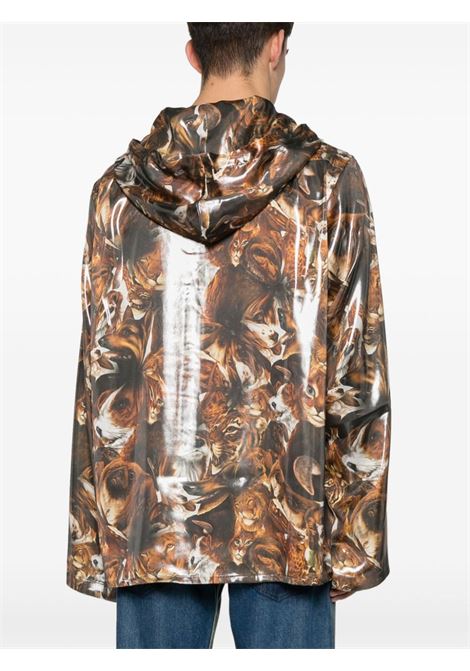 giacca con stampa laminata uomo multicolore in poliestere ACNE STUDIOS | B90758DCR